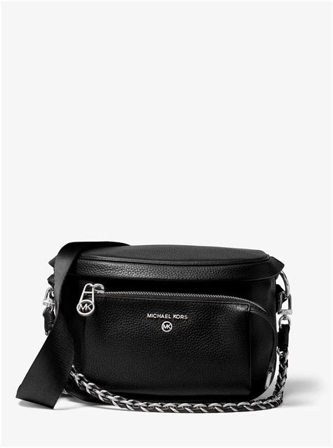 michael michael kors pebble leather and logo fanny pack|Slater Medium Pebbled Leather Sling Pack .